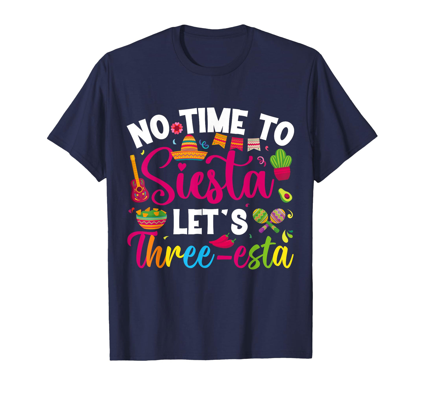 3 Year Old Three Esta Mexican 3rd Birthday Kids T-Shirt