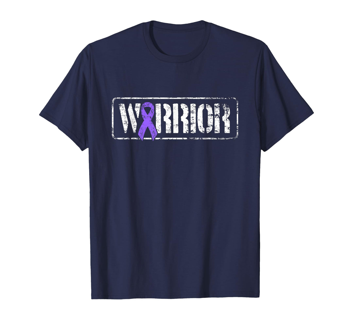 Hodgkins Lymphoma Warrior - Purple Military Style Ribbon T-Shirt