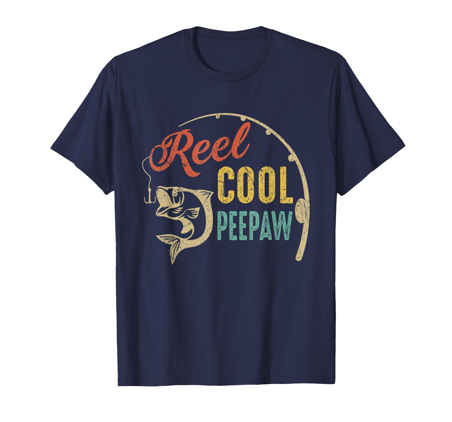 Fathers Day Shirt Vintage Fishing Reel Cool Peepaw T-Shirt