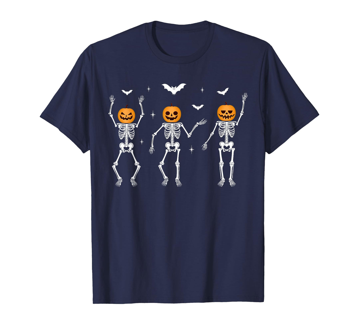 Dancing Skeleton Dance Funny Pumpkin Skeleton Halloween T-Shirt