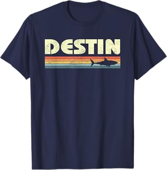Destin Florida Vintage Shark Souvenir T-Shirt