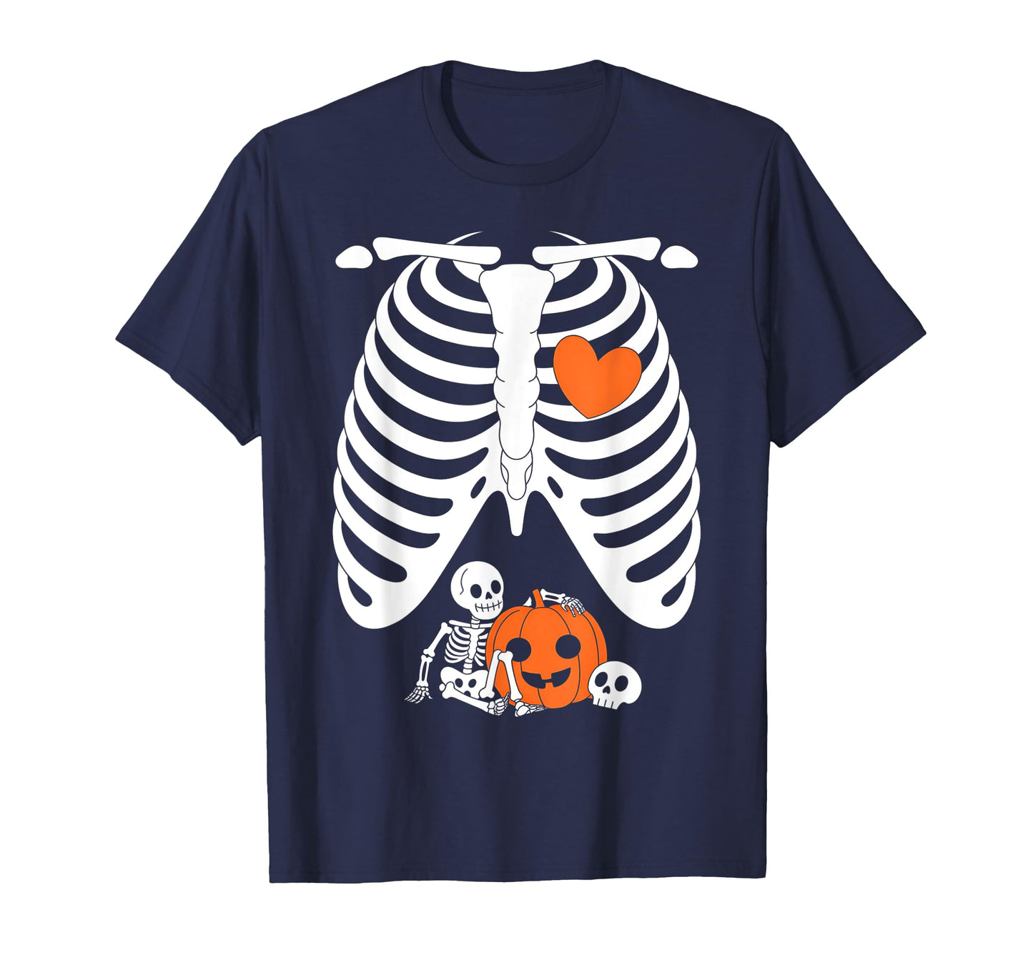 Funny Skeleton Pregnancy Announcement Mom Women Halloween T-Shirt