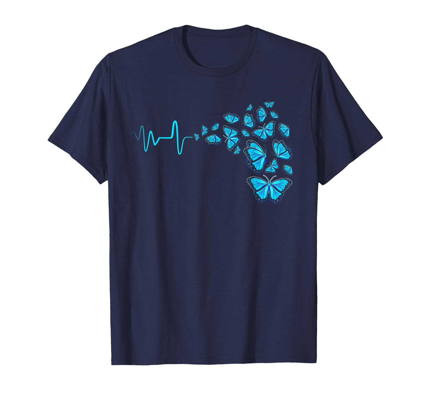 Heartbeat Blue Morpho Butterfly T-Shirt