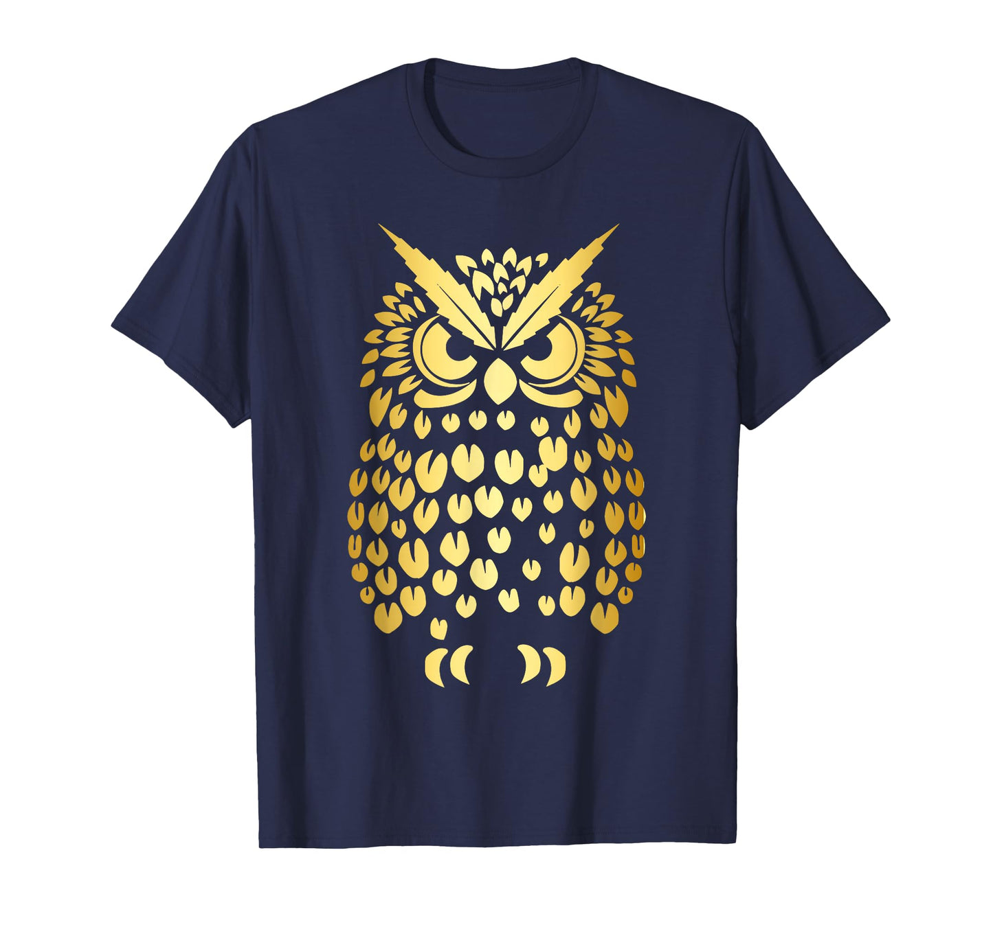Cute Gold Owl Forest Animal Nature Art Graphic Men Women Kid T-Shirt