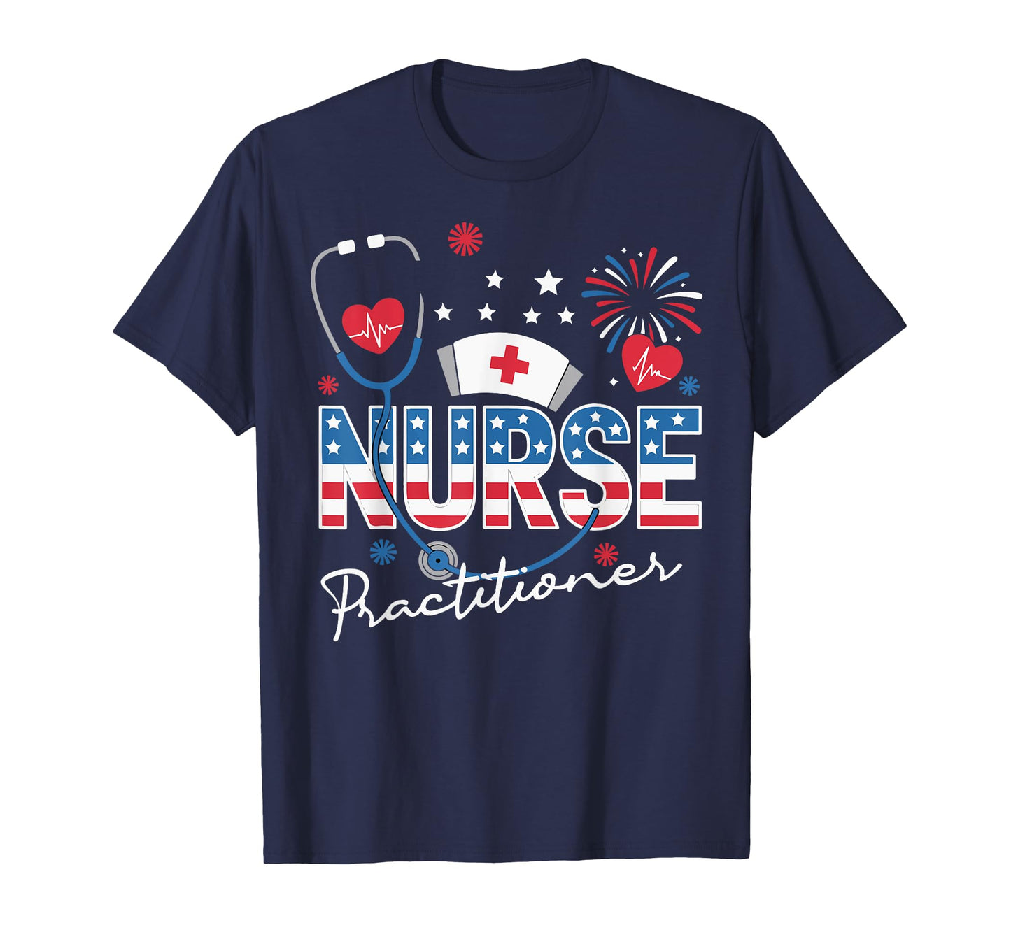 Happy 4th Of July Nurse Practitioner American Flag Women T-Shirt