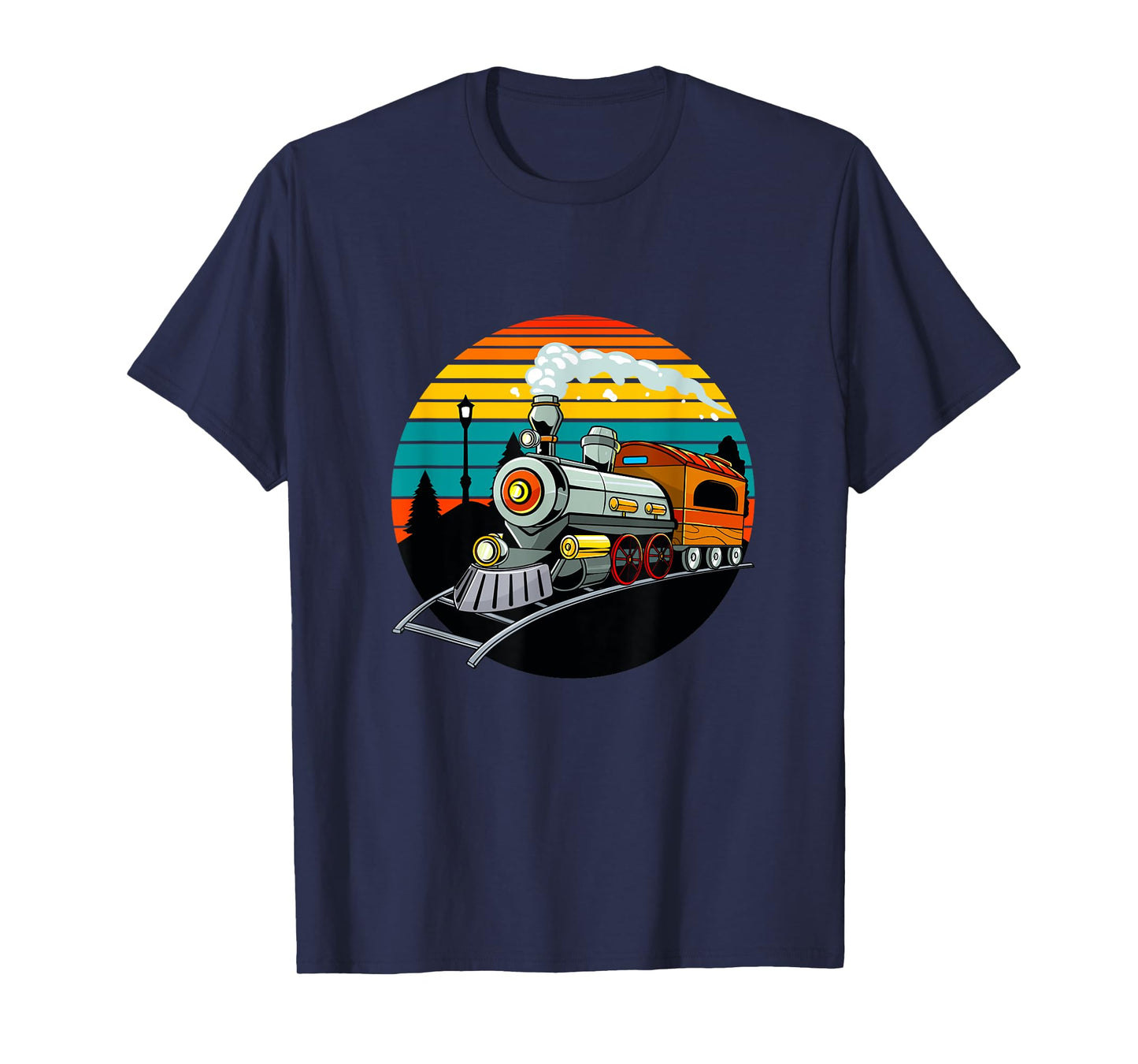 Train Lovers Retro Vintage Railroads Men Boys Kids Toddlers T-Shirt