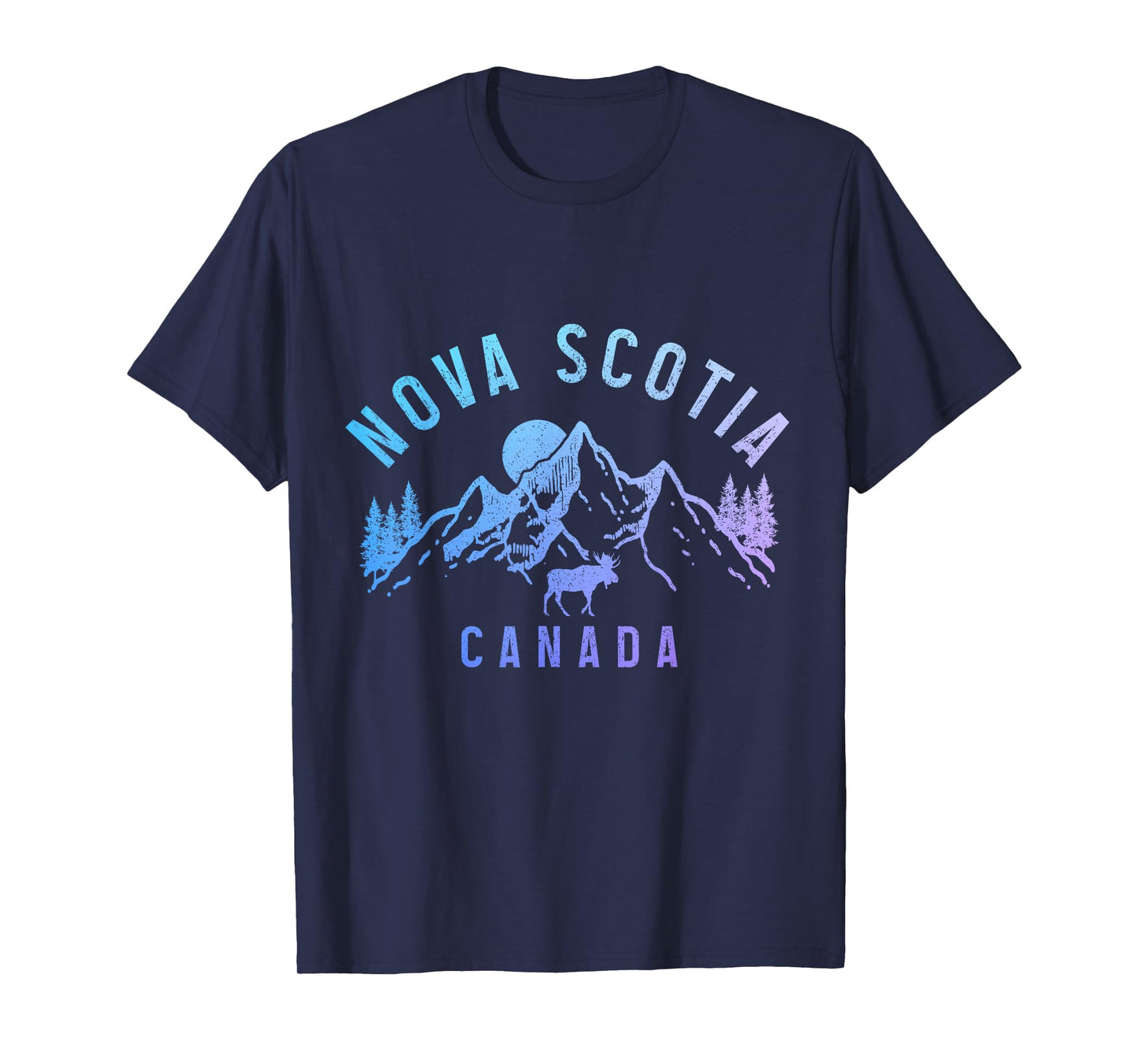 Nova Scotia Vintage Mountains Elk Canada Souvenir T-Shirt
