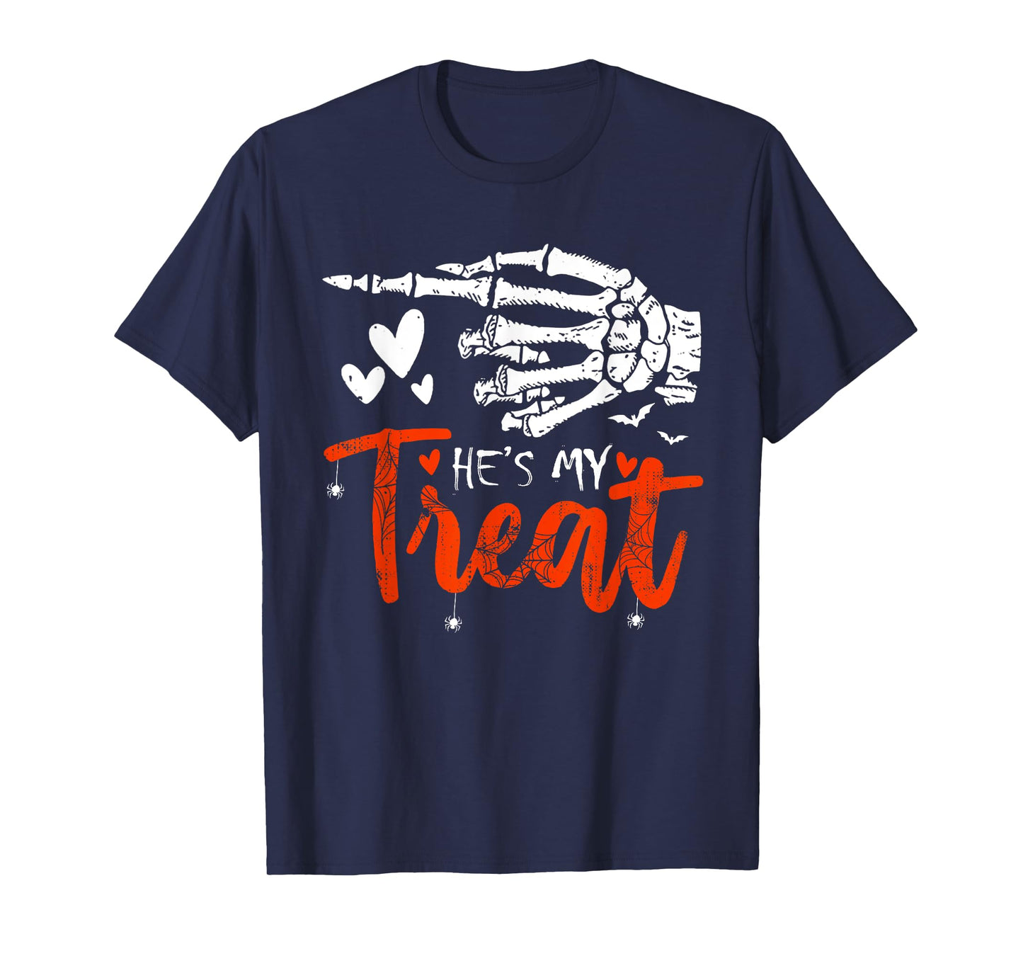 He's My Treat Skeleton Hand Halloween Costume Couples T-Shirt