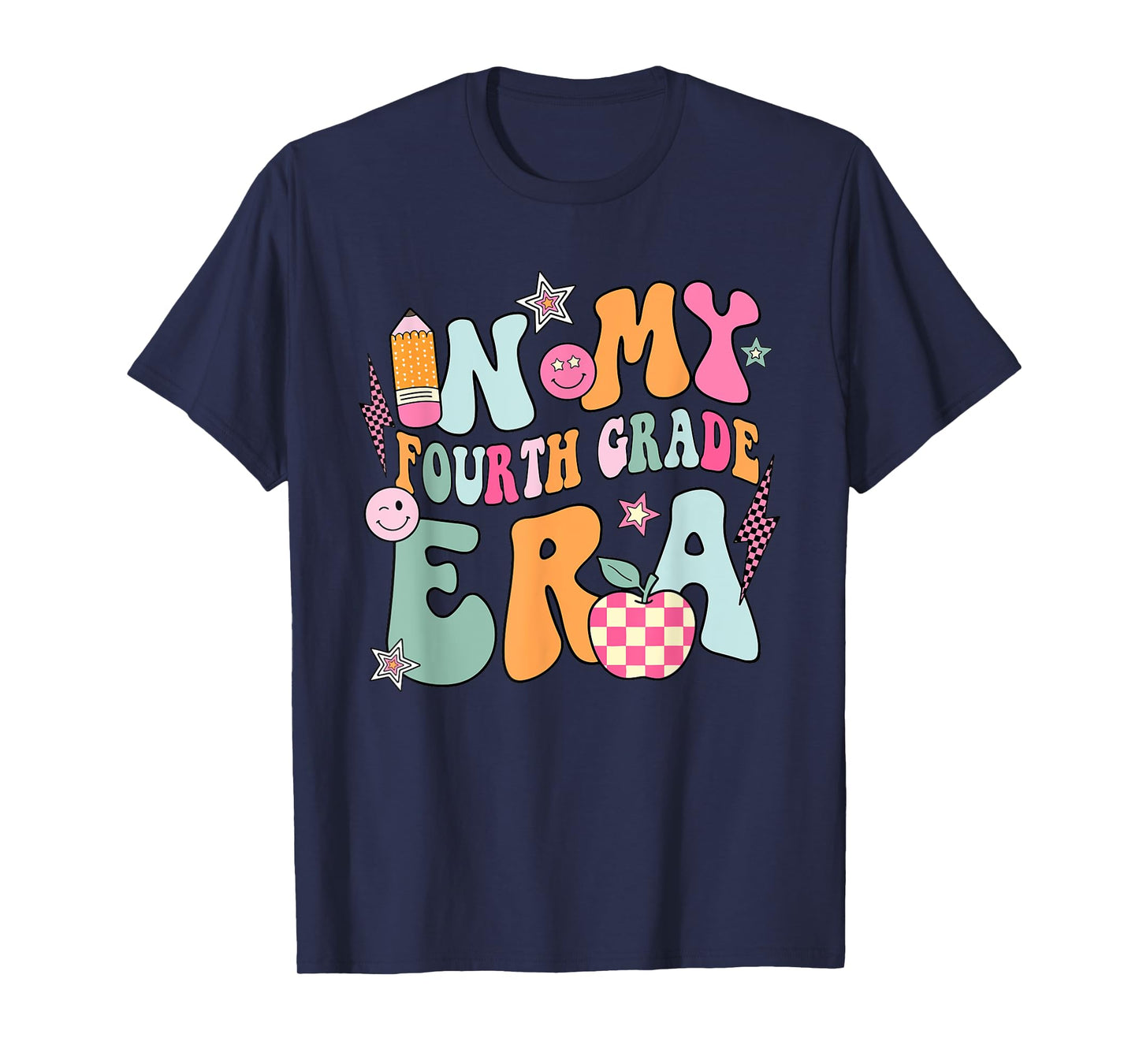 In My Fourth Grade Era Back To School Retro Groovy 4th Grade T-Shirt
