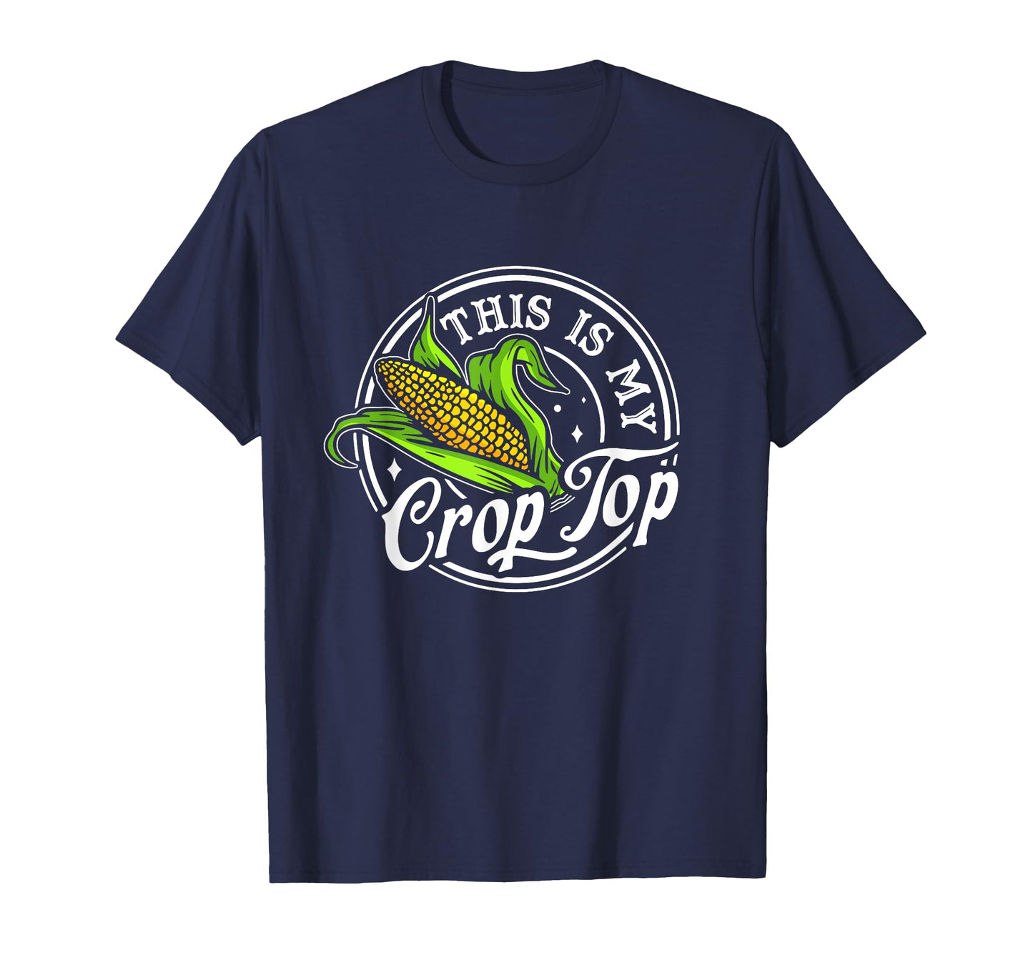 Womens This Is My Crop Top Funny Farmer Farming Corn T-Shirt