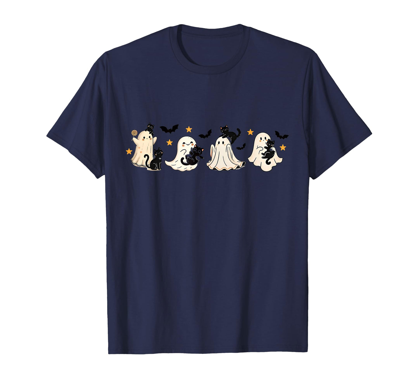 Ghost Cat, Halloween Ghost, Spooky Season Cat,Halloween Cats T-Shirt