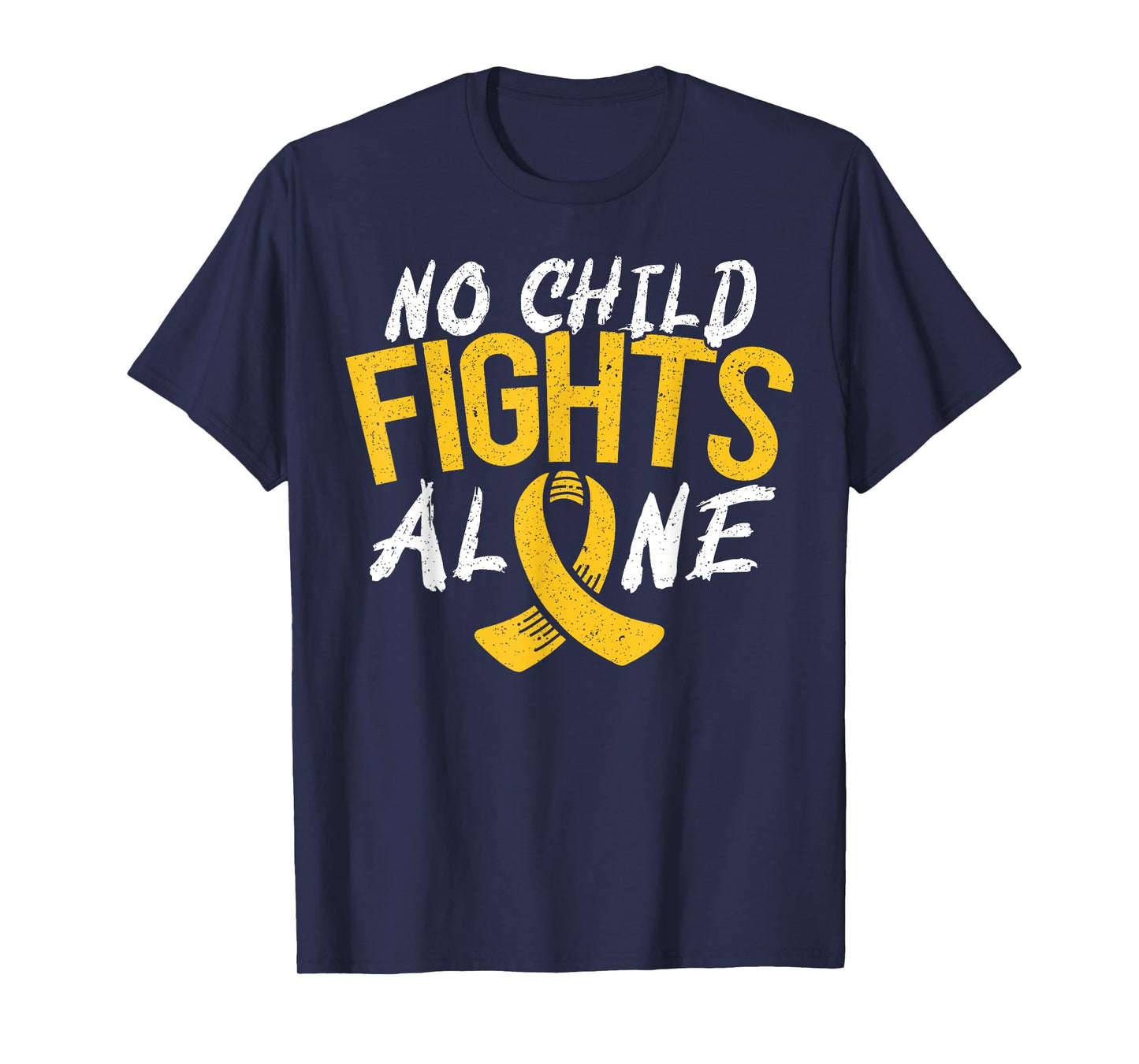 No Child Fights Alone Childhood Cancer Awareness Month T-Shirt
