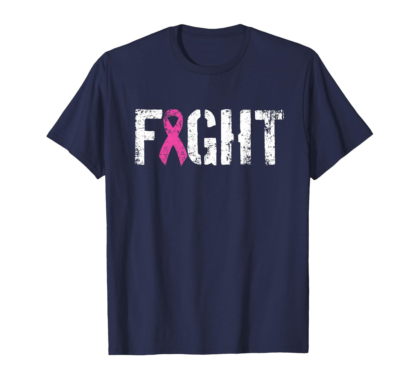 Fight Breast Cancer - Pink Military Style Awareness Ribbon T-Shirt