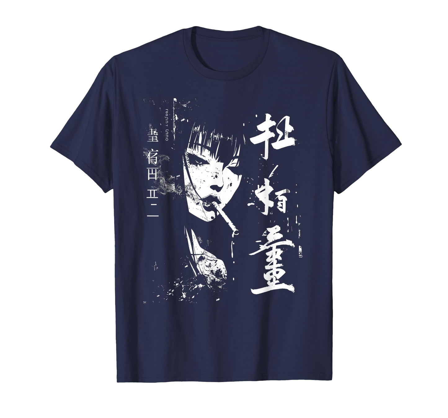 The Otaku Fan Co. Waifu Anime Horror Girl Aesthetic T-Shirt, Small, Black