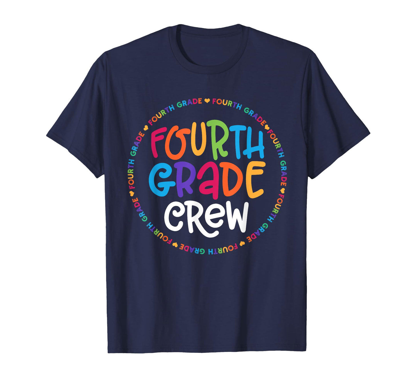 Fourth Grade Crew tshirt 4th Grade Back To School Teacher T-Shirt