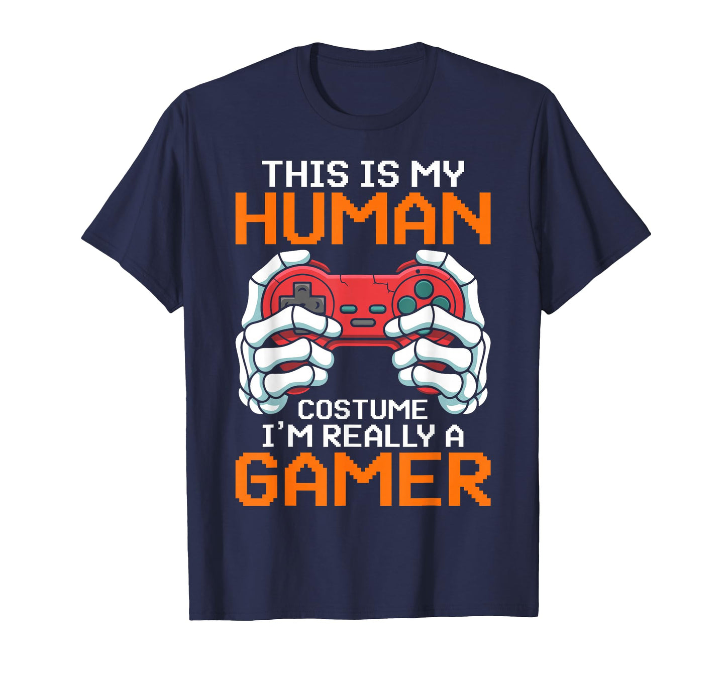 Video Games Gamer Skeleton Halloween Costume for Boys T-Shirt