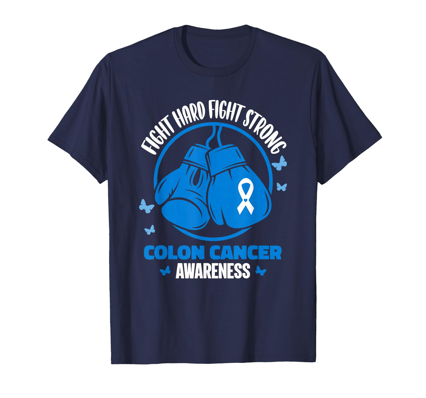 Boxing Gloves Colon Cancer Awareness Bleached Boxing Gloves T-Shirt