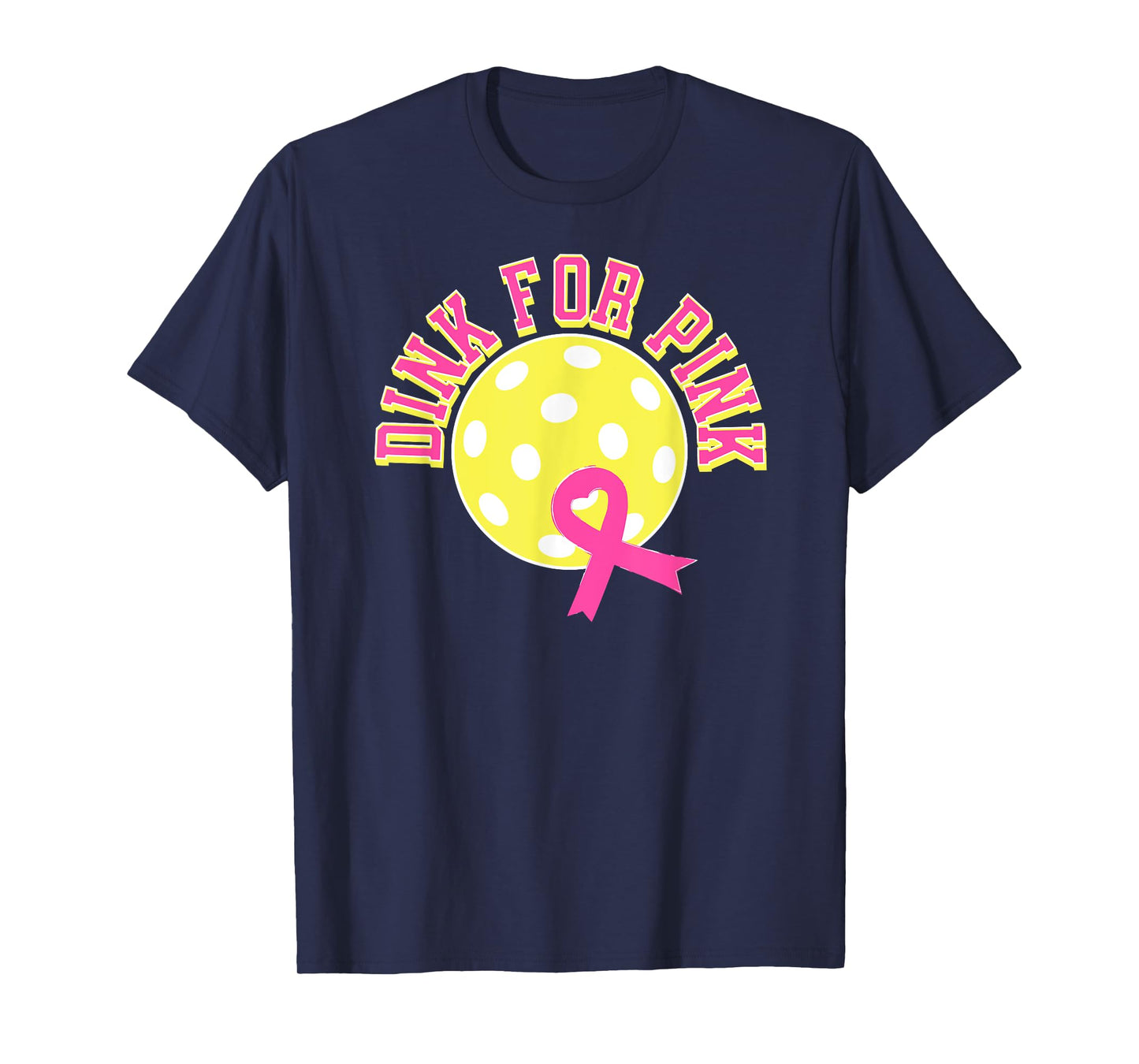 Dink For Pink Ribbon Show Support On the Pickleball Court T-Shirt