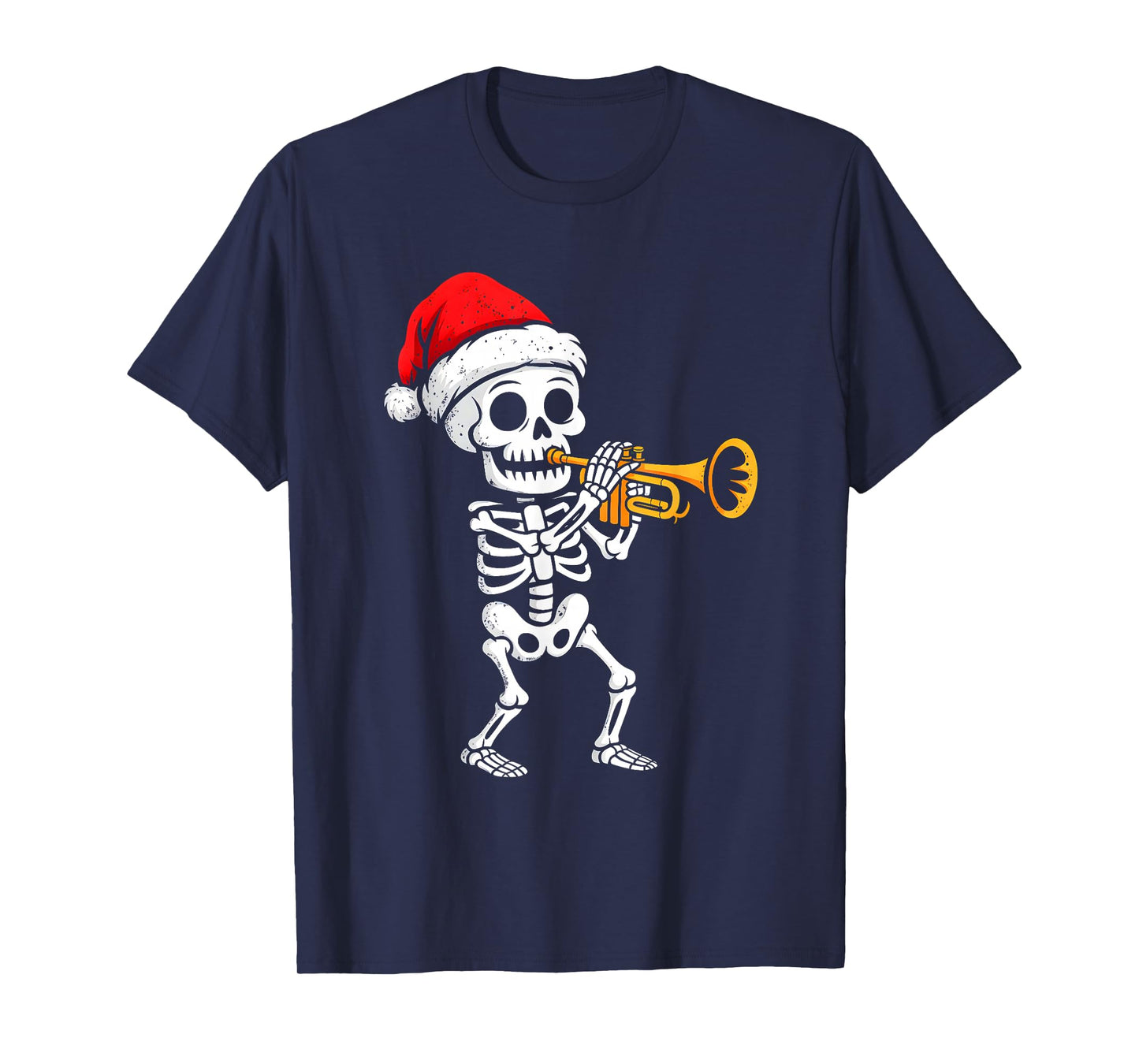 Skeleten Playing Trumpet Funny Halloween Costume Boys Kids T-Shirt