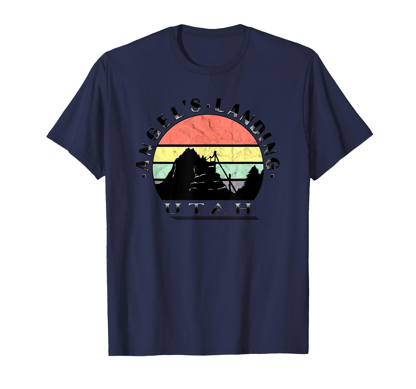 Angels Landing Retro Vintage Sunset T-Shirt
