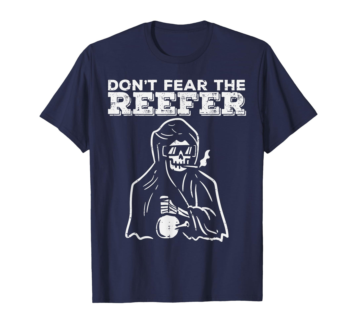Halloween Dont Fear Reefer Grim Reaper Funny Costume Men T-Shirt