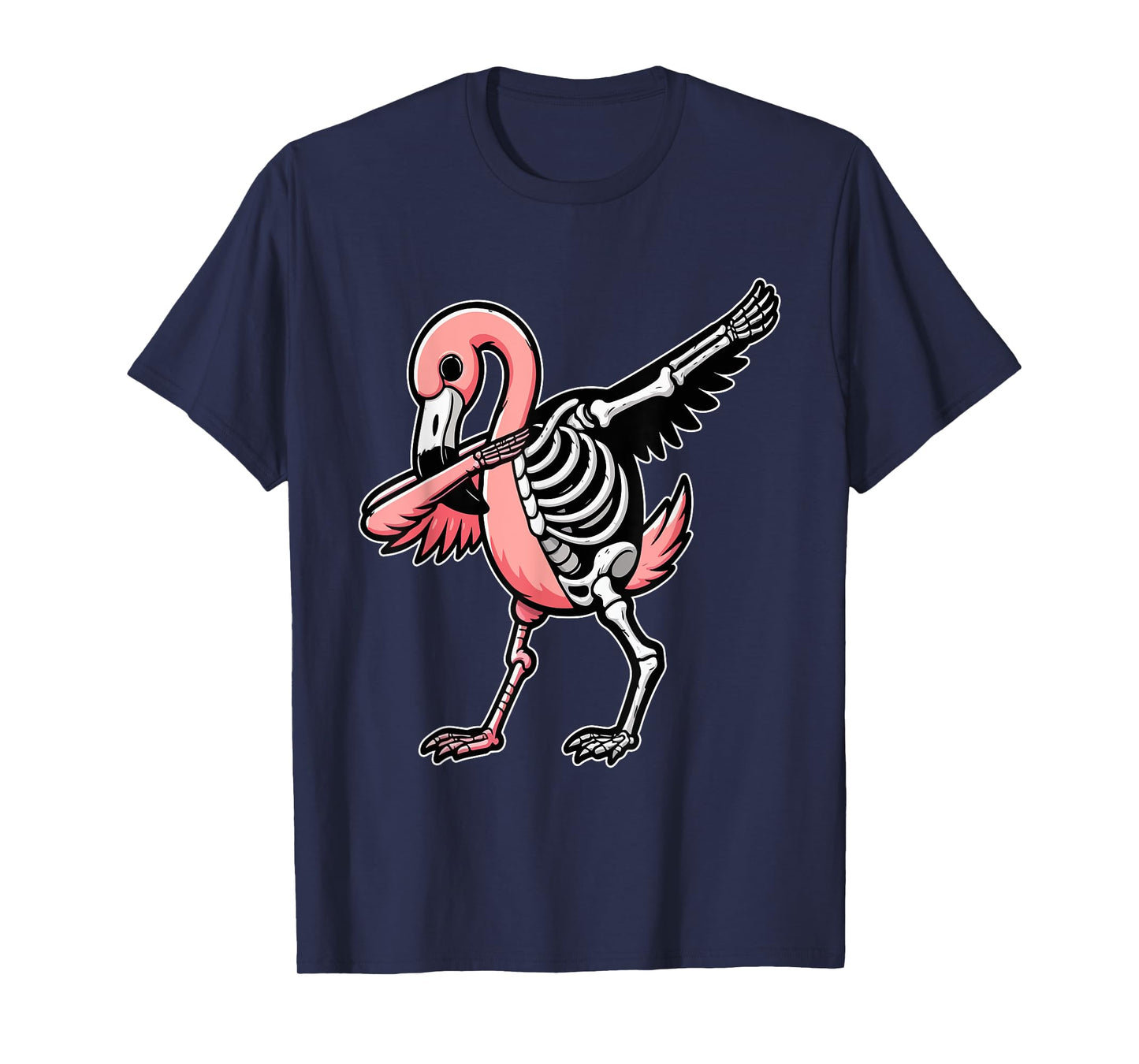 Dabbing Flamingo Half Skeleton Halloween Costume Lover Kids T-Shirt