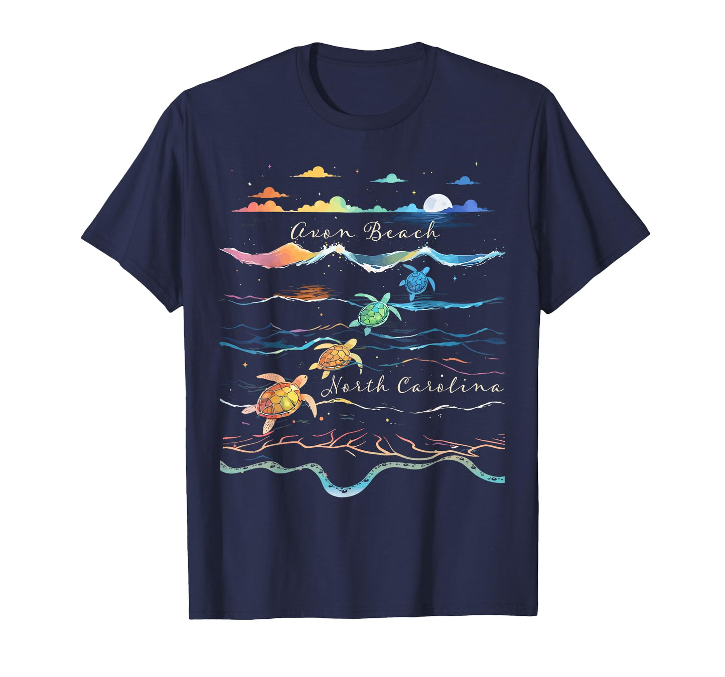 Avon Beach North Carolina Sea Turtle Beach Lover Outer Banks T-Shirt
