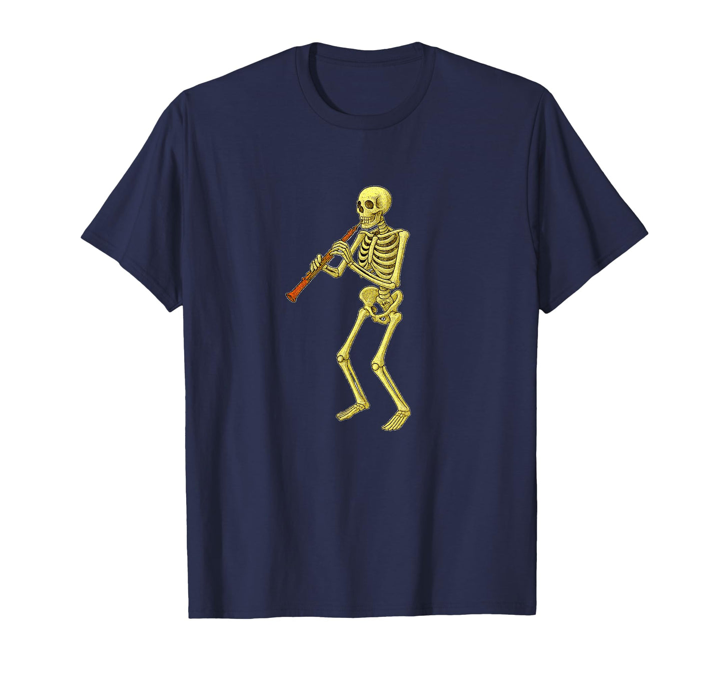 Skeleton Playing Oboe - Marching Band Orchestra T-Shirt