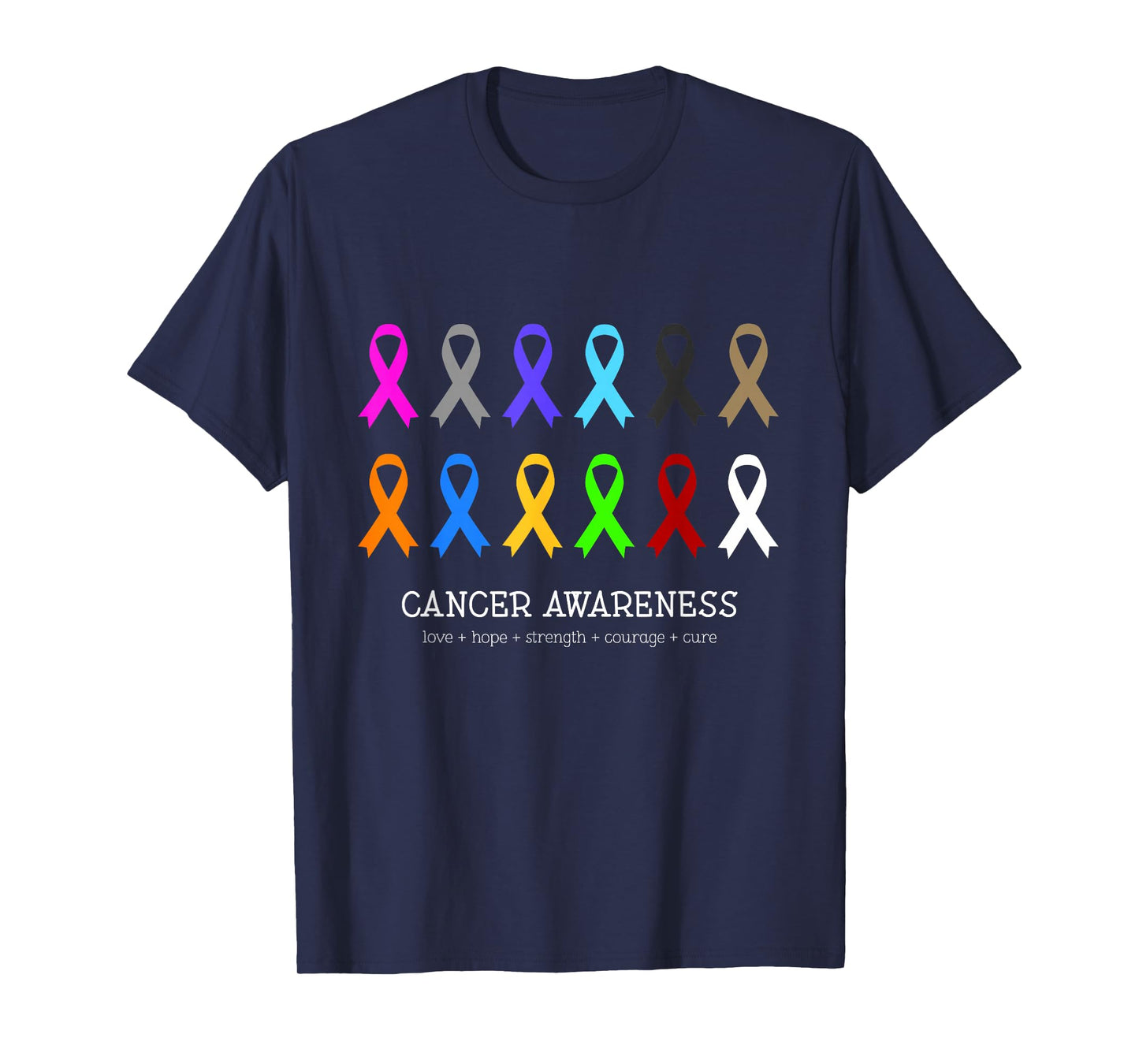Cancer Awareness Clothing - Fight Cancer Ribbon T-Shirt