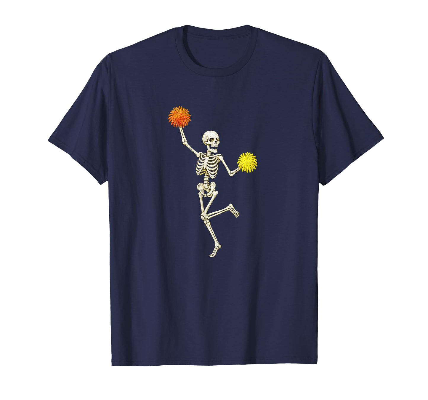 Skeleton Cheerleader Cheer Sport Football Basketball T-Shirt
