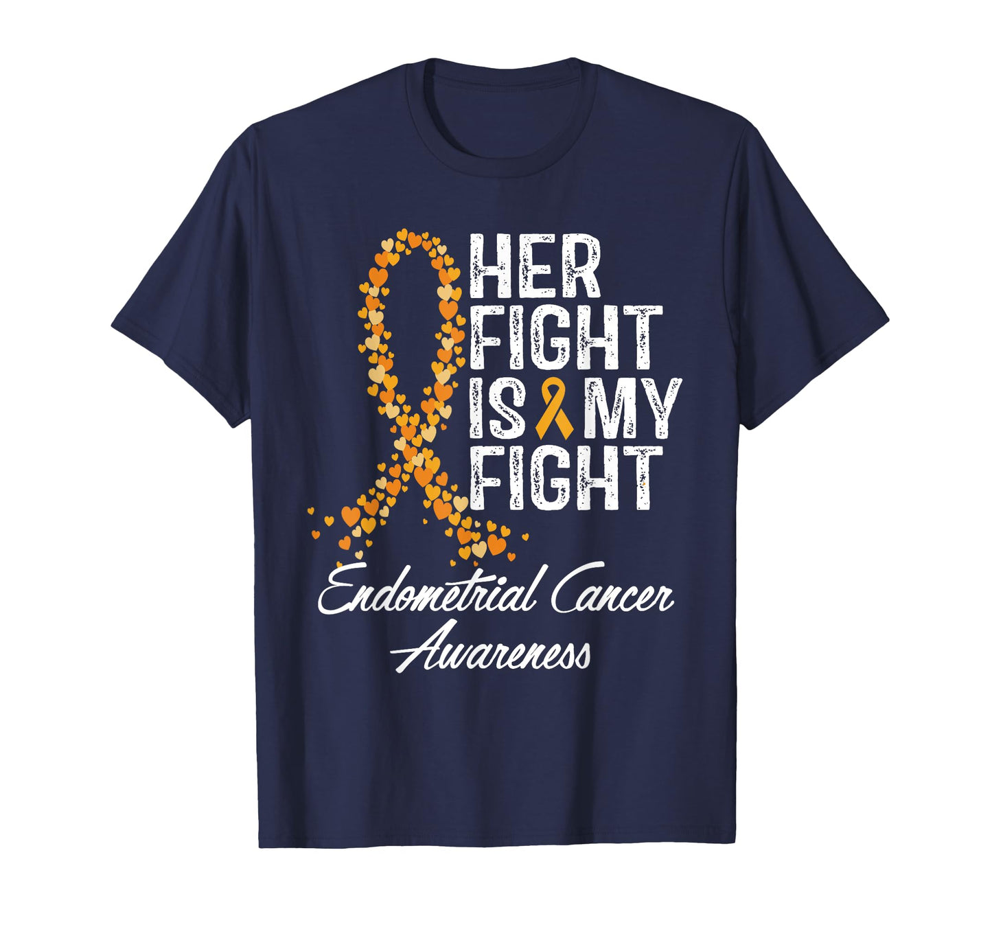 Endometrial Cancer Awareness Her Fight Is My Warrior Support T-Shirt