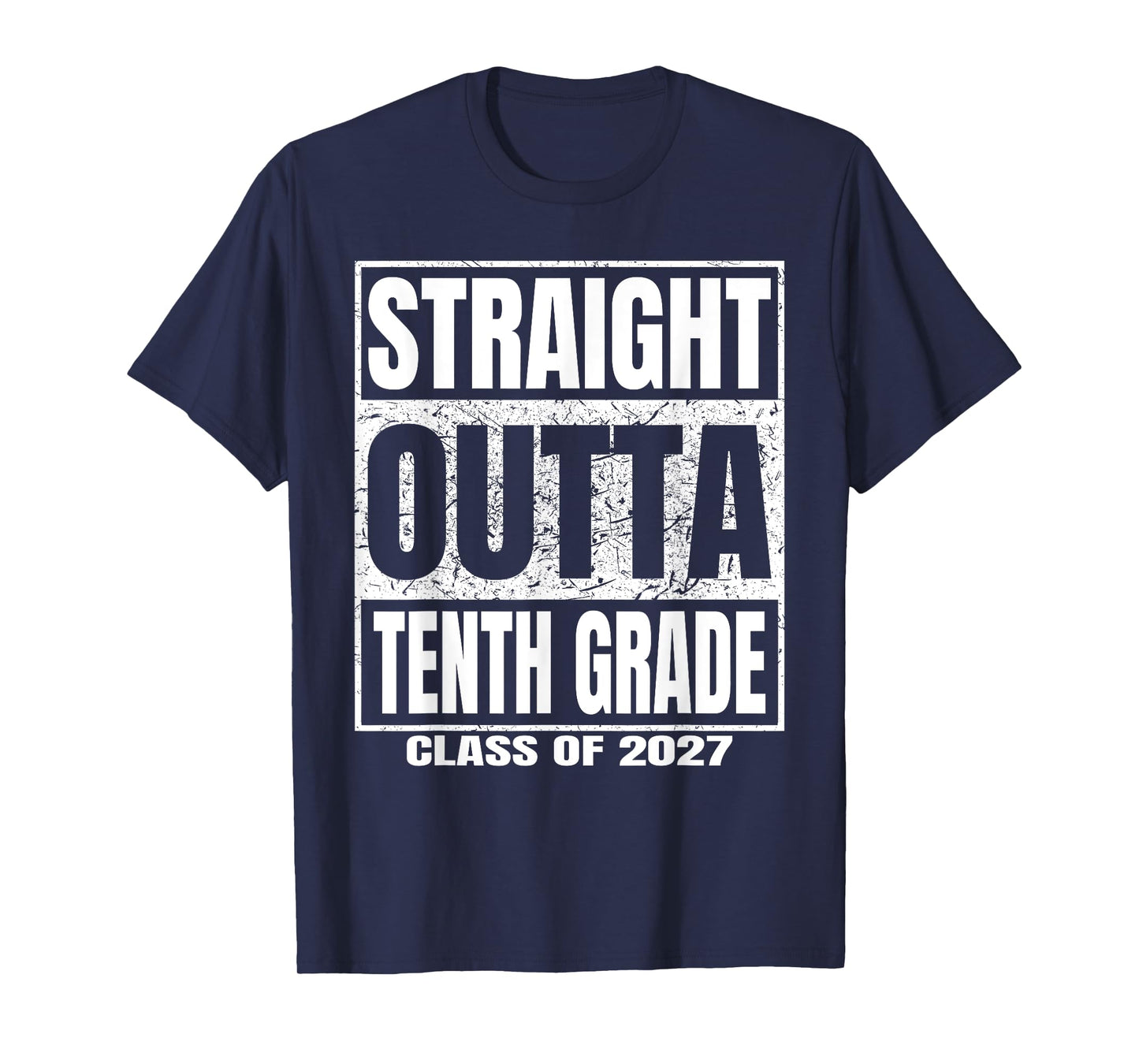 Straight Outta Tenth Grade Graduation Class 2027 10th Grade T-Shirt