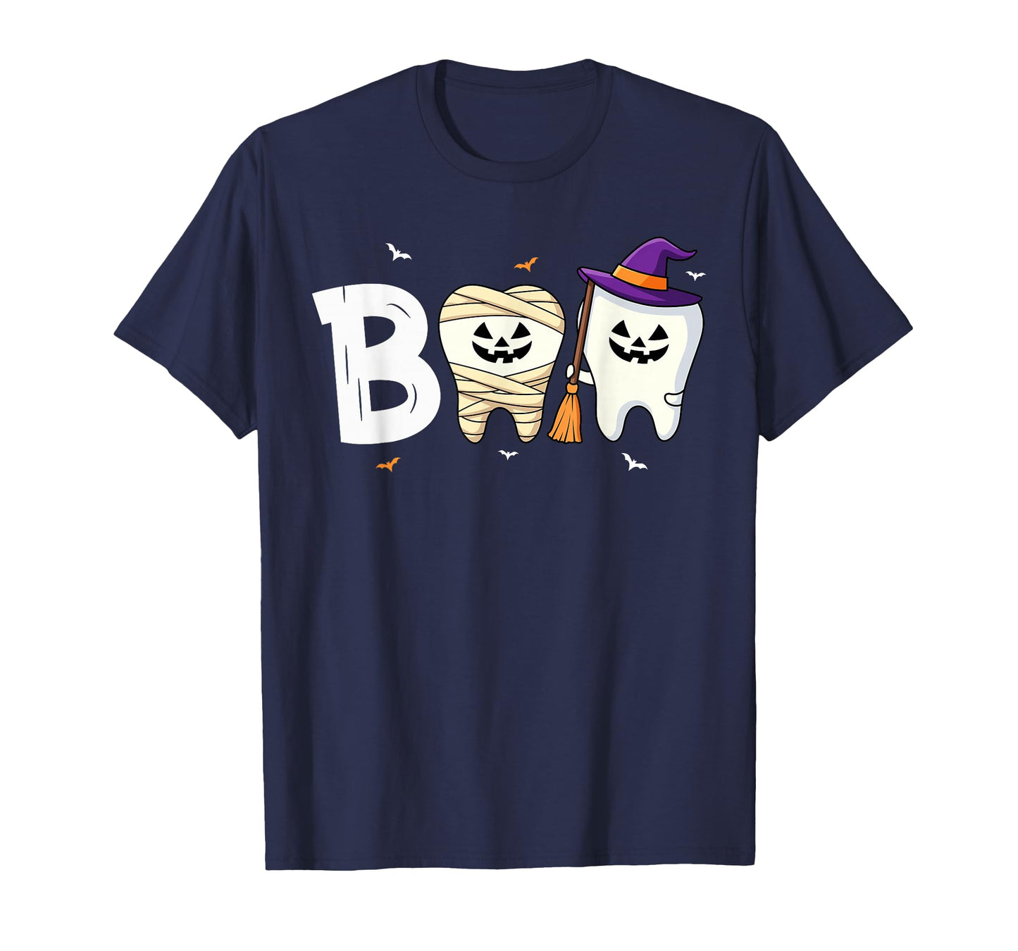 Boo Teeth Ghost Dental Assistant Funny Dentist Halloween T-Shirt