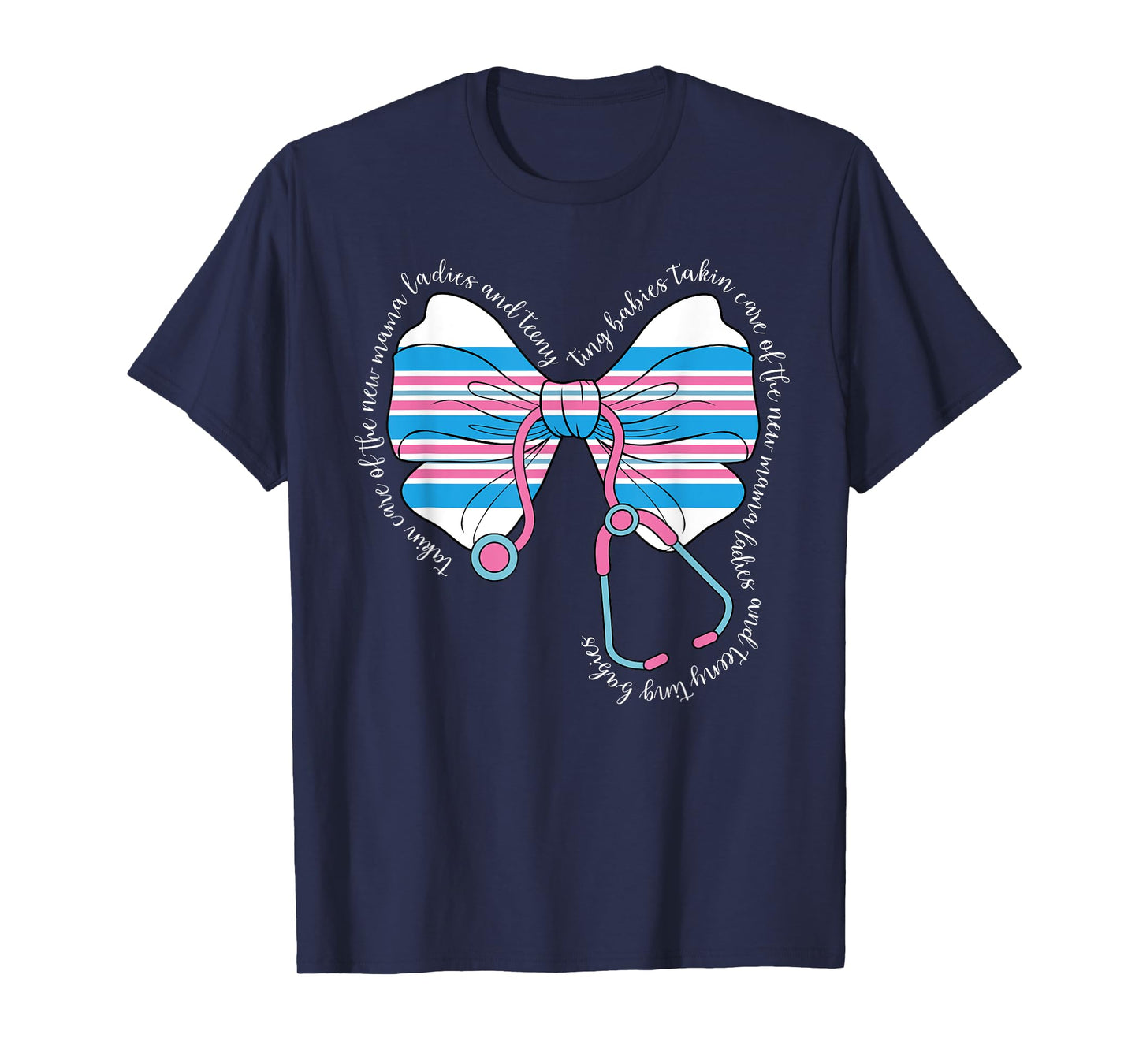 Stethoscope Coquette Bow Baby Blanket Mother Baby Nurse T-Shirt