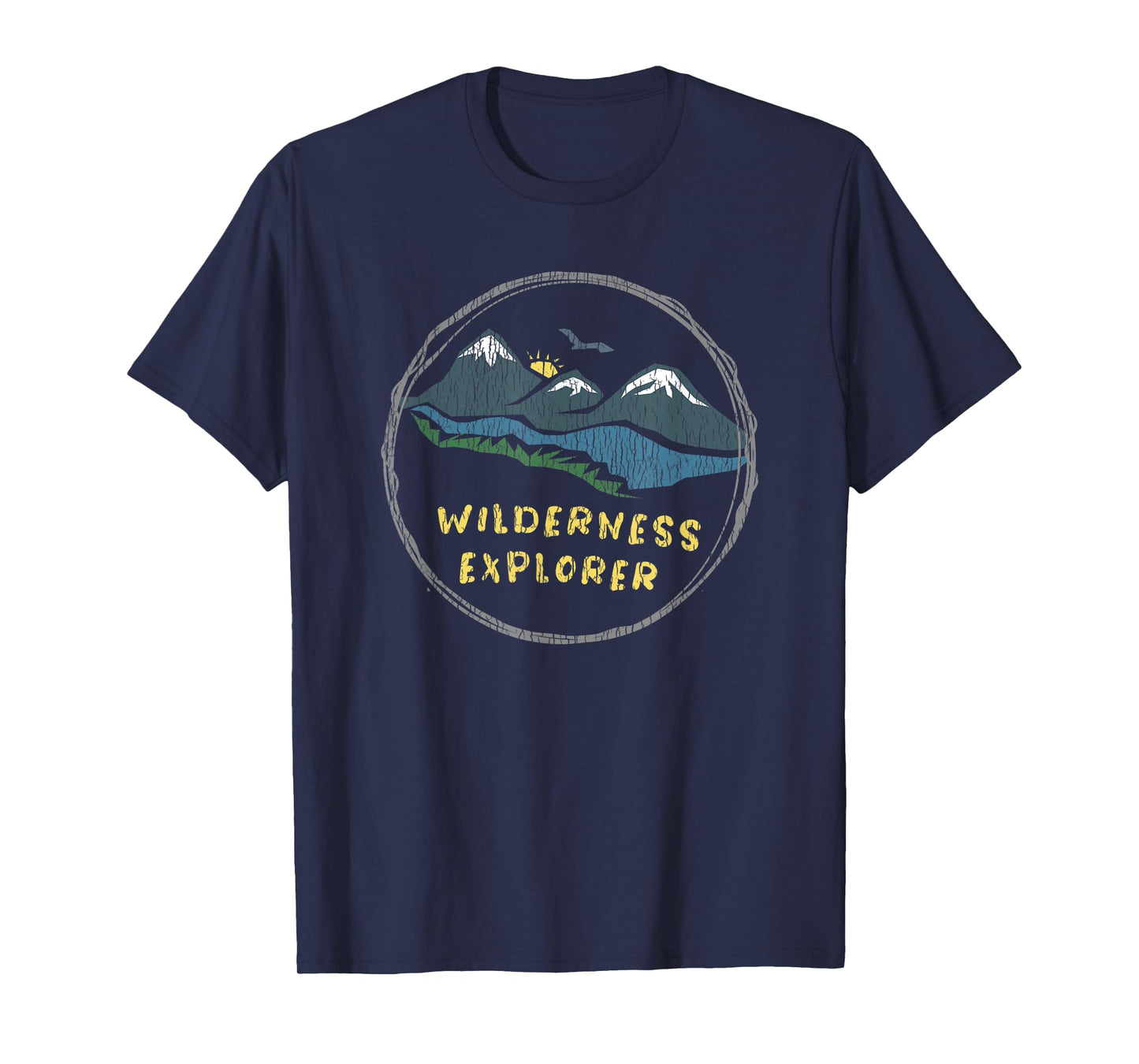 Wilderness Explorer Retro Sunset Gift Men Women T-Shirt