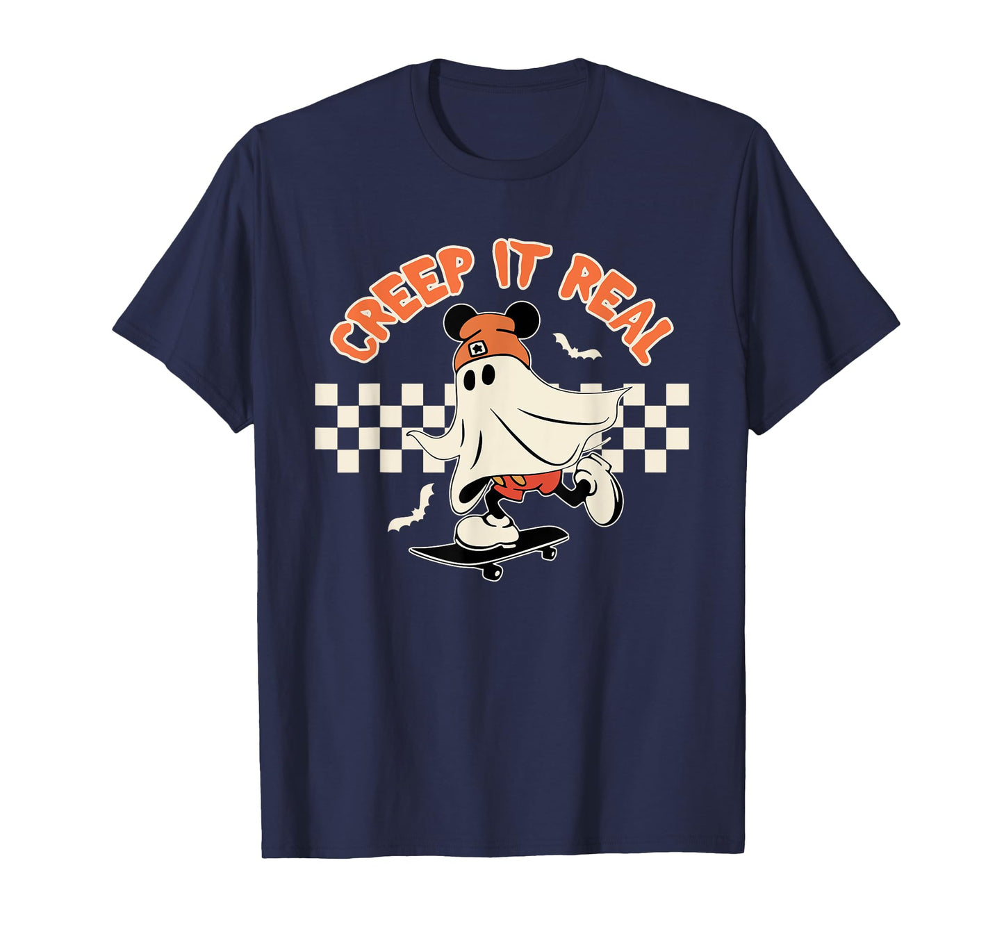 Creep it Real Spooky Ghost Mouse Men Women Halloween T-Shirt