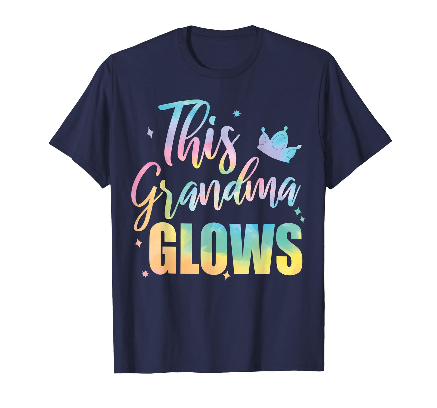 This Grandma Glows Colorful 80s 90s Happy Mothers Day T-Shirt