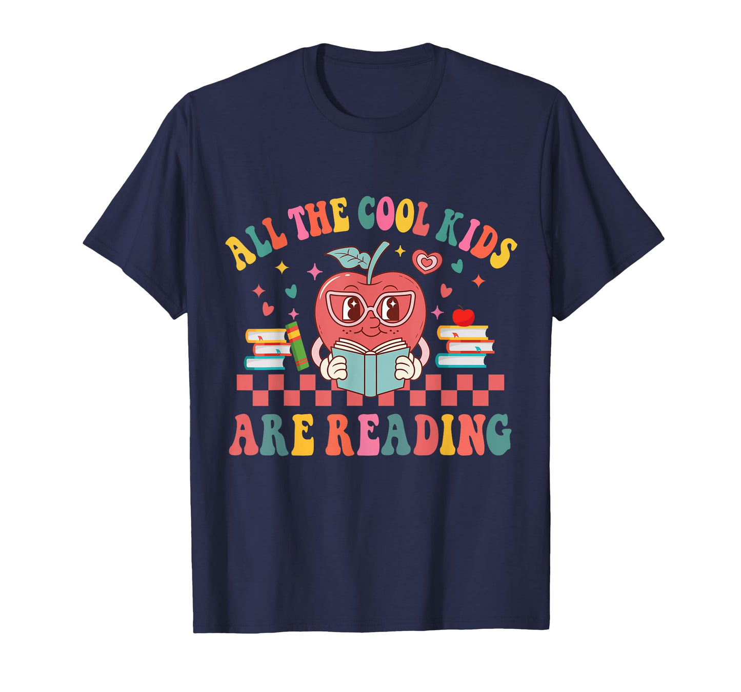 All The Cool Kids Are Reading Book Reading Teacher School T-Shirt