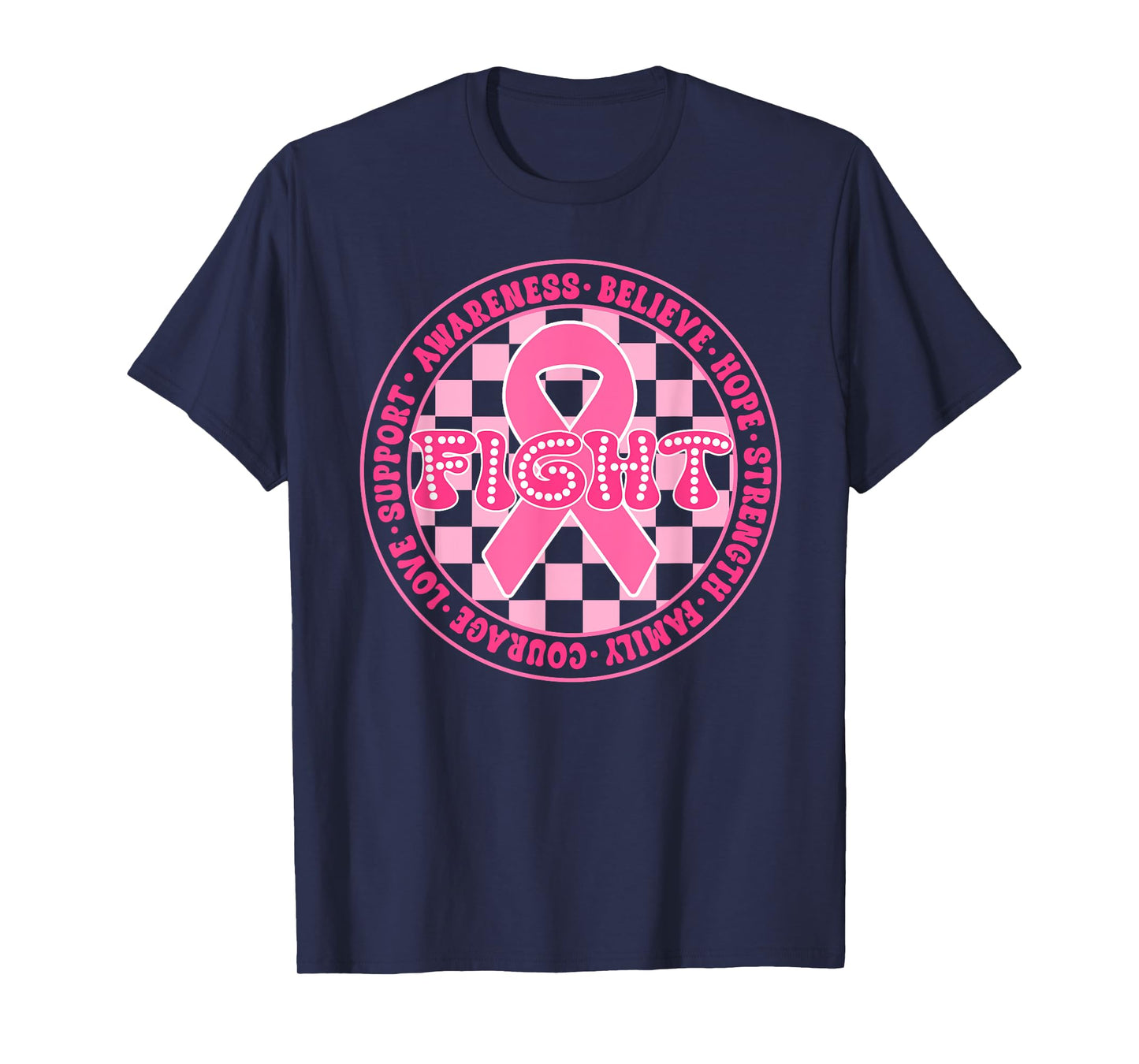 Faith Hope Love Pink Ribbon Breast Cancer Awareness Month T-Shirt