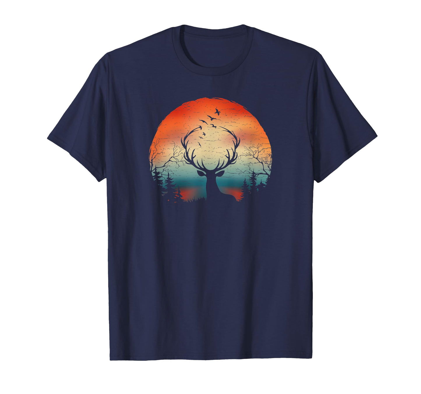 Elks Wapiti In The Woods, Mountains Wild Hunting Camping T-Shirt