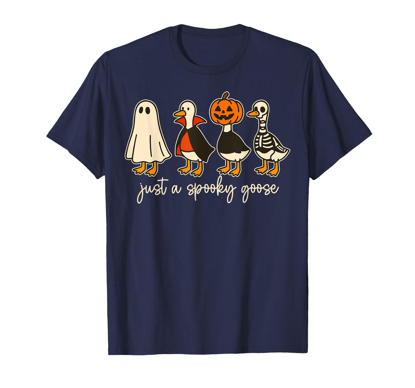 Just A Spooky Goose Halloween Silly Goose Funny Halloween T-Shirt