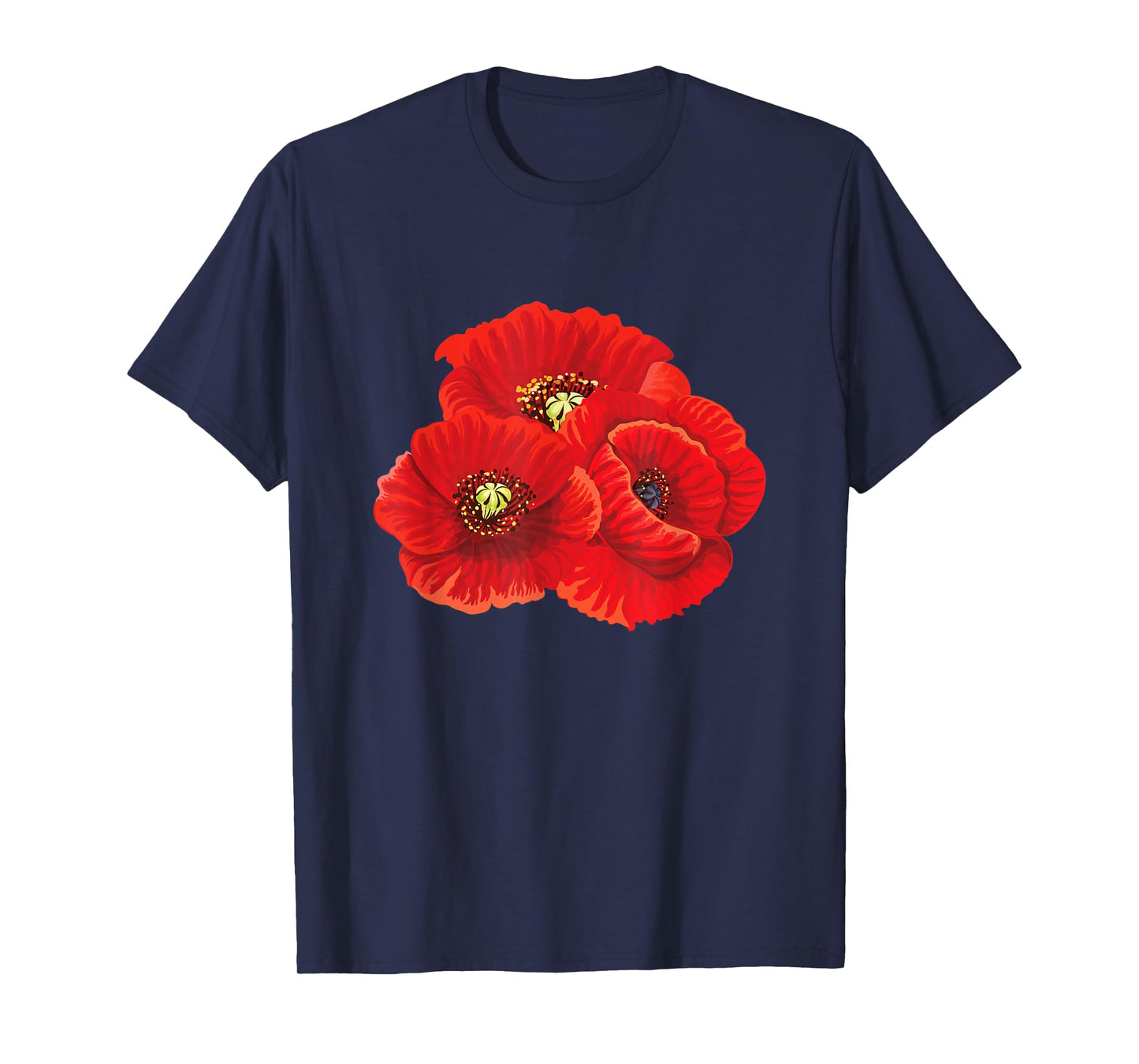 Poppy Flower Flowers Flora Nature Blossom Poppies Floral T-Shirt