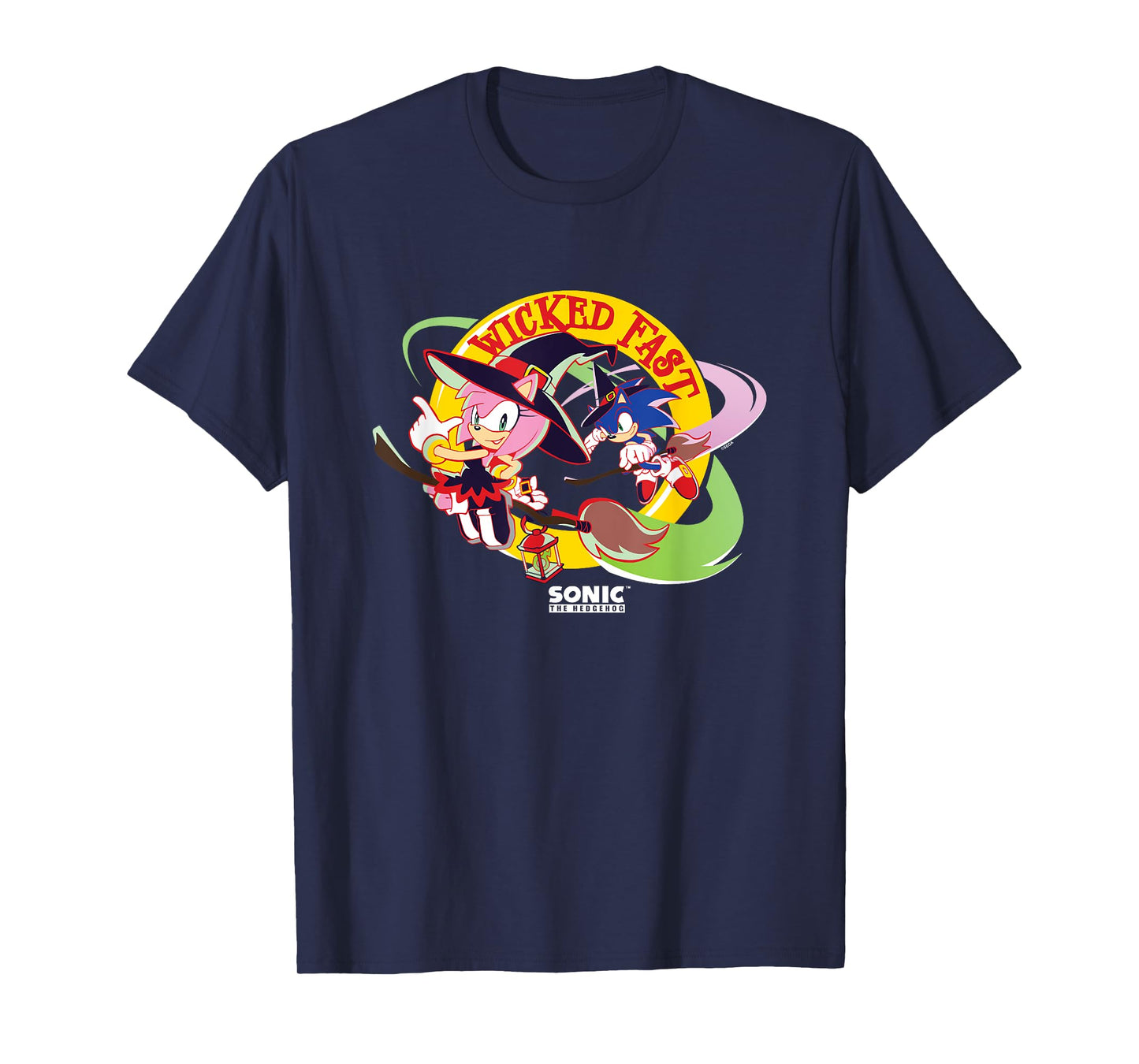 Sonic The Hedgehog Halloween Wicked Fast Witch Costumes T-Shirt