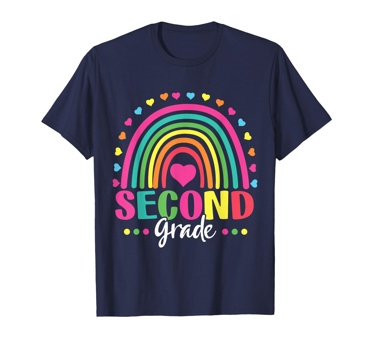 2nd Grade Rainbow Girl Boys Teacher Hello Second Grade Squad T-Shirt