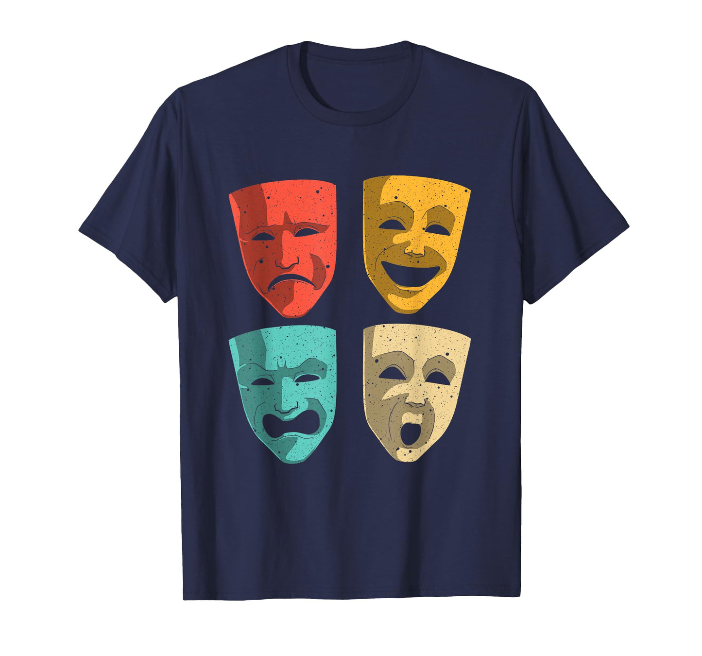 Funny Theater Design Men Women Theatre Masks Broadway Drama T-Shirt