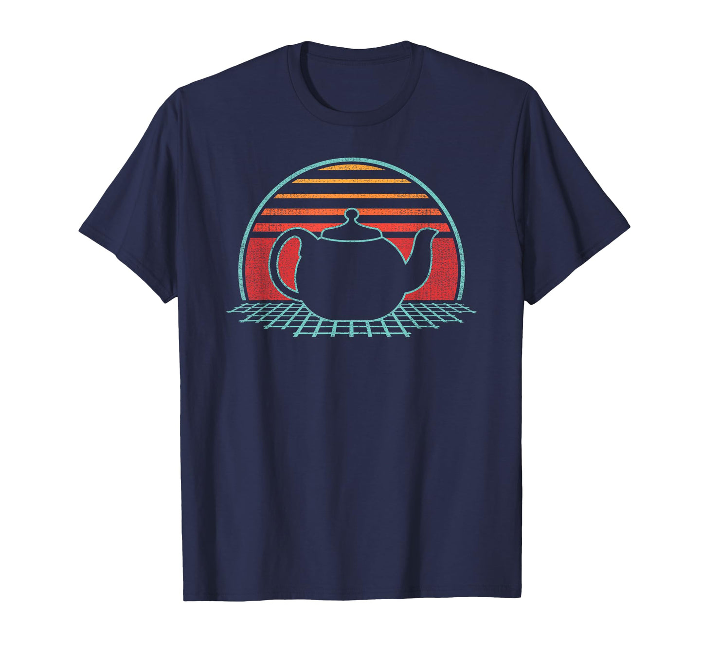 Teapot Tea Lover Party Retro Vintage 80s Style Gift T-Shirt