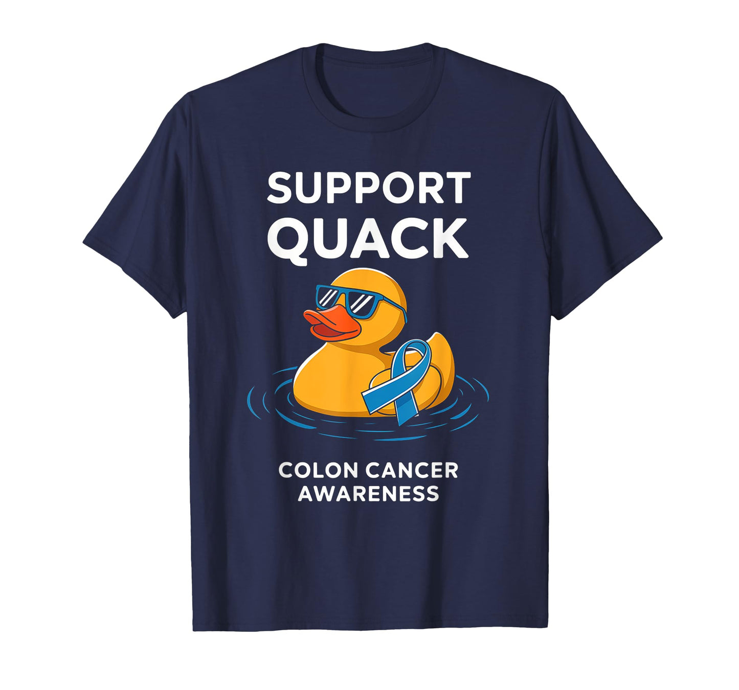 Support Squad Colon Cancer Duck T-Shirt