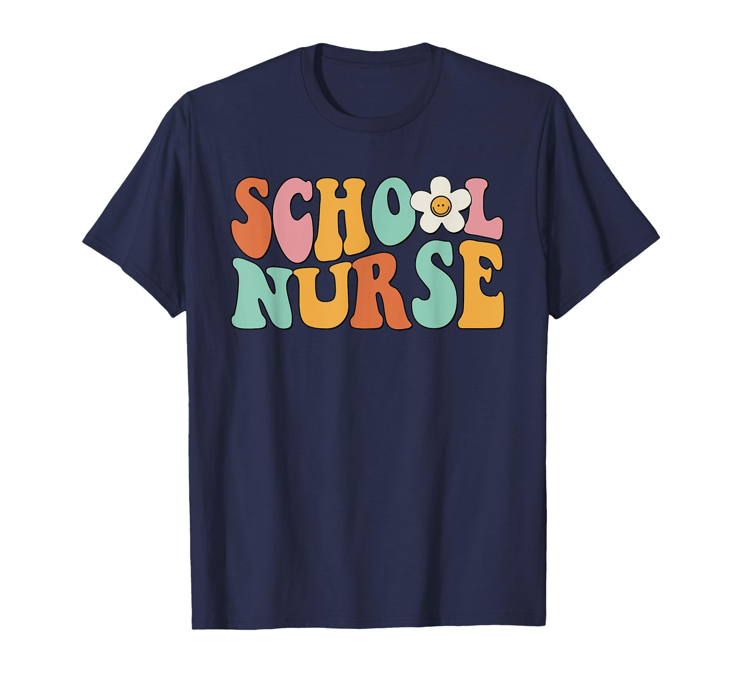 Retro Groovy School Nurse Appreciation Nursing Nurse Day T-Shirt