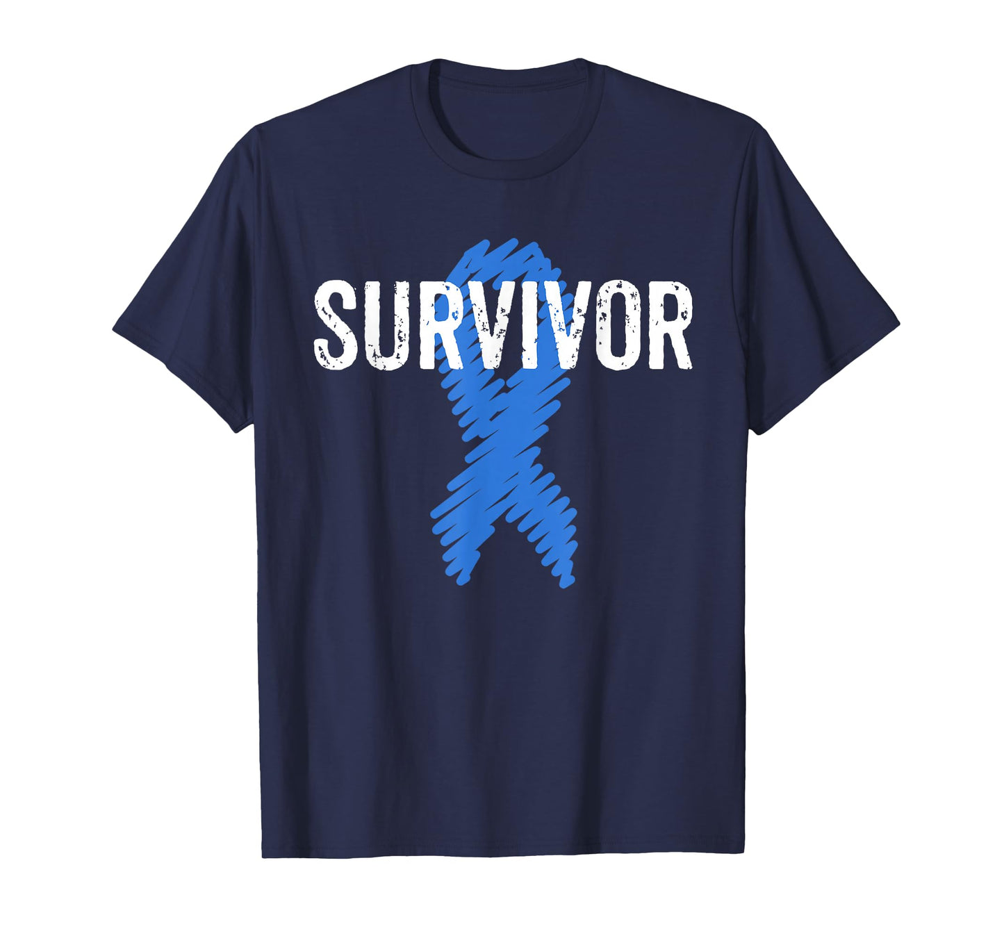 Colon Cancer Survivor Awareness Colonoscopy Blue T-Shirt