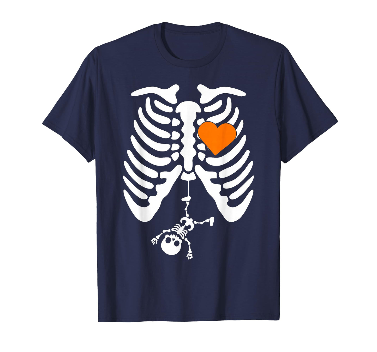 Women Skeleton Pregnancy Announcement Mom Halloween Costume T-Shirt